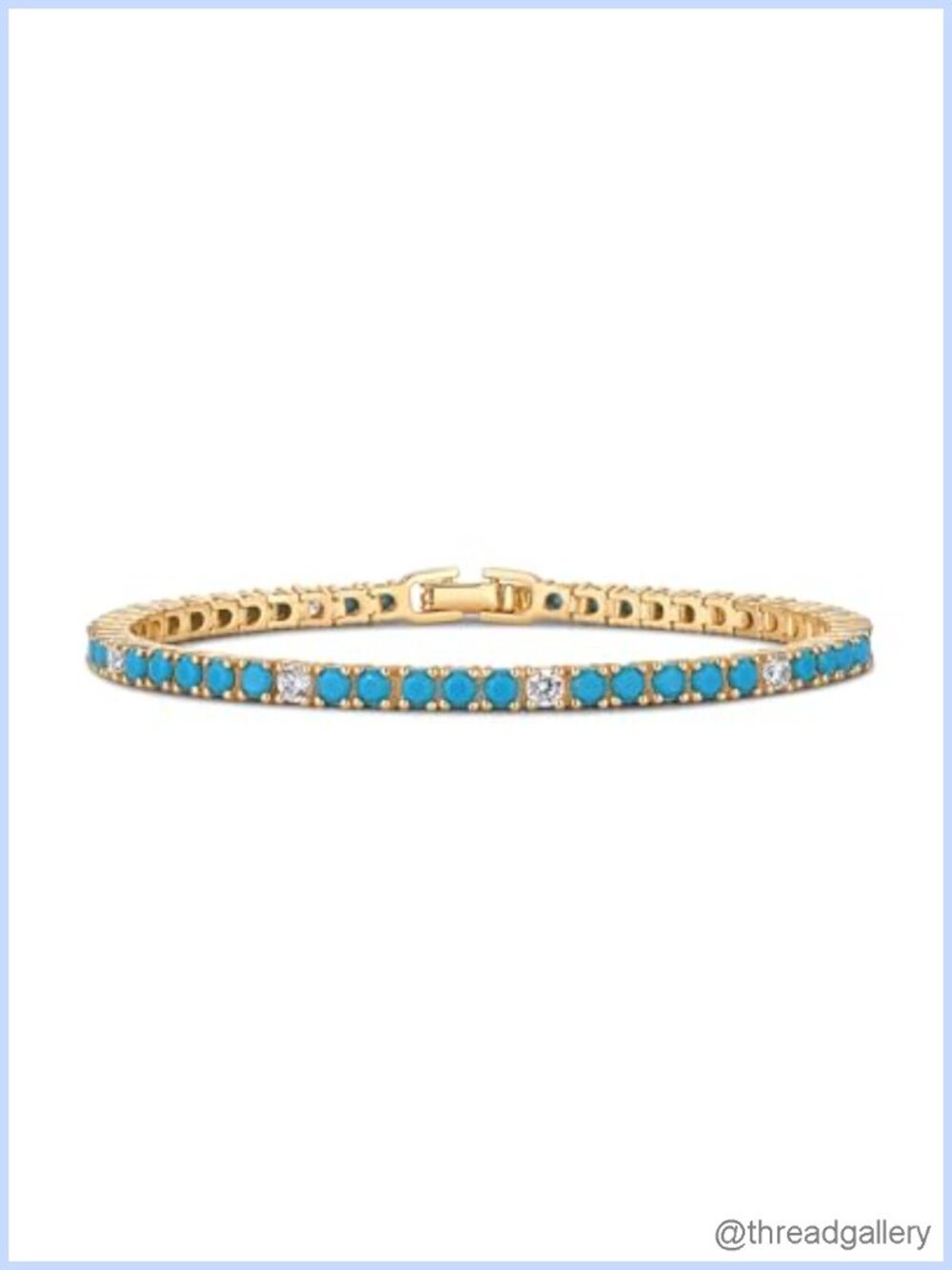 14K Gold Plated Tennis Bracelet Multicolor CZ Women's Jewelry